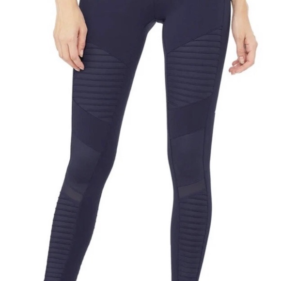 ALO Yoga Navy Ribbed Leggings